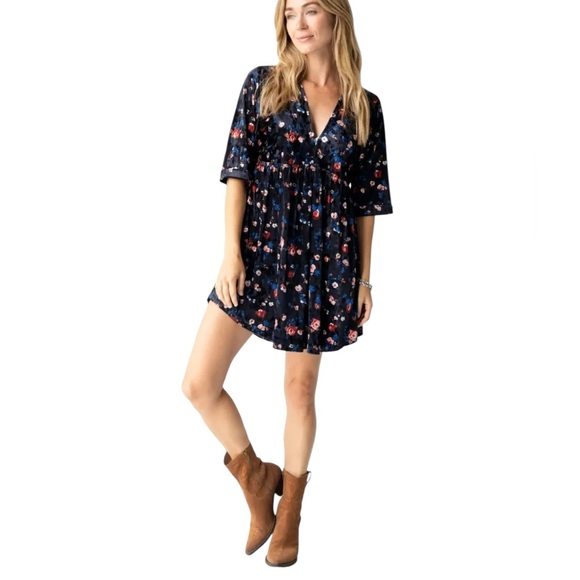 Natural Life Stella Velvet Mini Dress - Picture 1 of 7